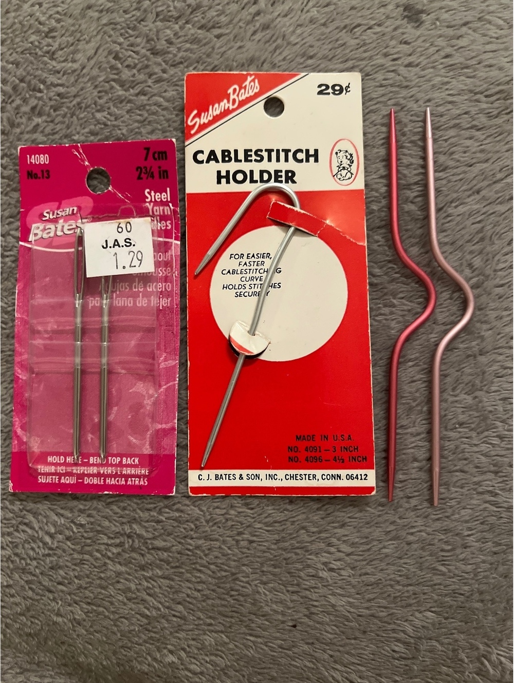 Susan Bates Steel Yarn Needles No. 13 and Cablestitch Holder Set